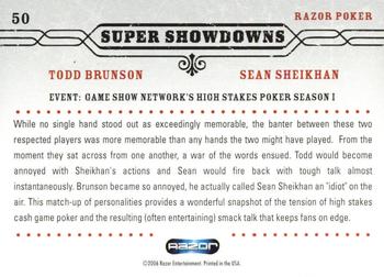 2006 Razor Poker #50 Todd Brunson / Sean Sheikhan Back